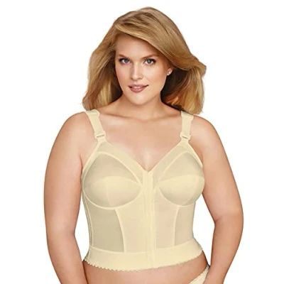Imagen de Exquisite Form Sujetador Largo con Cierre Frontal para Mujer #5107530, Opaco, Beige, 105B