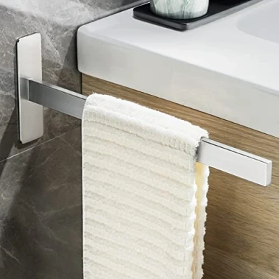 Imagen de Gsocel Toallero de Baño sin Taladro Adhesivo Acero Inoxidable Colgador Toallas Pared para y Cocina,Plata
