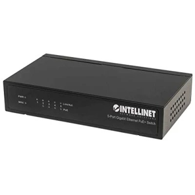 Imagen de INTELLINET PoE+ Switch 5 Port GIGABIT ETHERNET 60W DESKTOP
