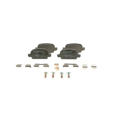 Imagen de BOSCH 0 986 424 528 Juego de pastillas freno Low Metallic con contacto avisador desgaste tornillos muelle, accesorios