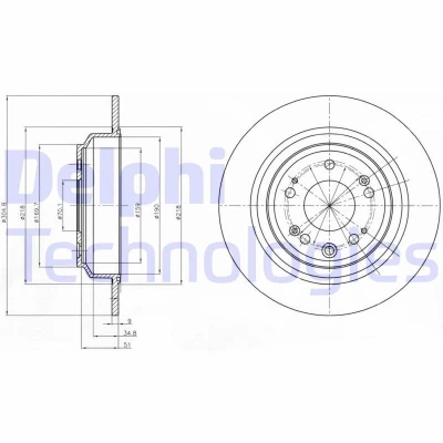 Imagen de Disco de freno DELPHI BG4196C