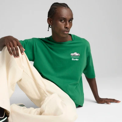 Imagen de Puma Graphic TEE Camiseta estampada, Hombre, Talla: XXL, Archive green