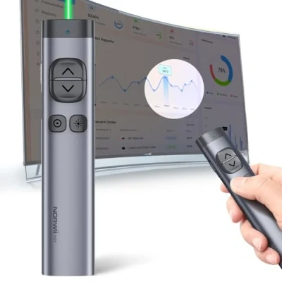 Imagen de NORWII N97s TV Display Clicker para presentaciones PowerPoint, PowerPoint Clicker, Presentación Rremote, presentador inalámbrico Bluetooth, Puntero Digital Pantalla de