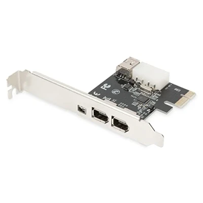 Imagen de Digitus Interno IEEE 1394/Firewire tarjeta y adaptador de interfaz DIGITUS, PCIe, 1394/Firewire, Negro, Metálico, 0,4 Gbit/s, Windows 10,Windows 10 Education,Windows Education x64,