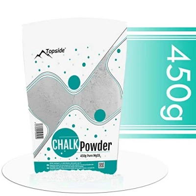 Imagen de TOPSIDE Magnesio Puro en Polvo 450g para Escalada, Barras, Levantamiento de Pesas, Gimnasio, calistenia