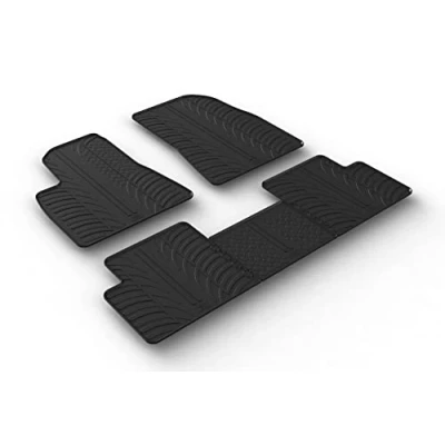 Imagen de Gledring 0643 Juego de alfombrillas suelo Caucho delante y detrás 5 negro 750mm 550mm TESLA: Model 3