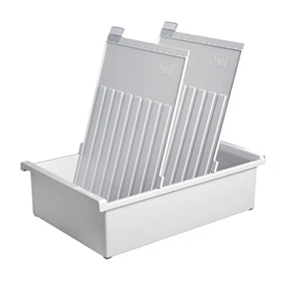 Imagen de Han 954 0 1 11 Bandeja porta expedientes (poliestireno, capacidad para 1300 folios aprox., tamaño A4, 228 x 96 347 mm), color gris claro
