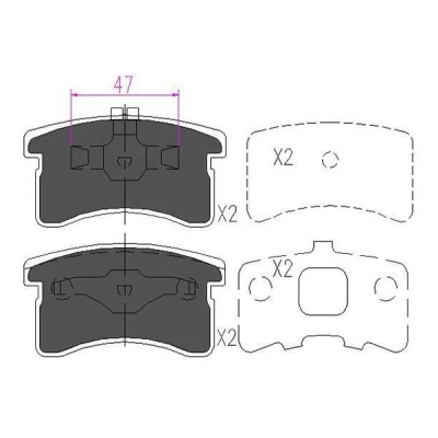 Imagen de KAVO PARTS KBP 1506 Juego de pastillas freno