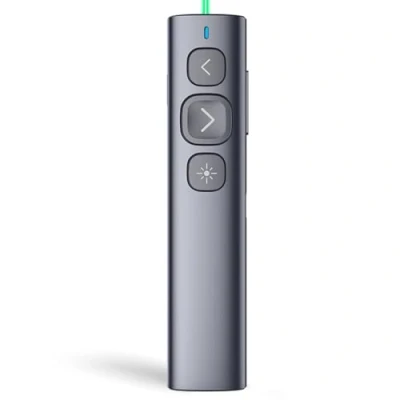 Imagen de Norwii N95 Puntero Luz Verde, 200M de Largo Alcance Diseñado para Grandes Ocasiones, Presentador Inalámbrico Recargable Presentación Remota USB PowerPoint PPT Clicker (BLE&amp;USB A&amp;C, Verde)