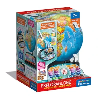 Imagen de Clementoni Exploraglobe a Partir de 7 años Viaje en Tiempo Real Juegos educativos para niños Aprender divertirse