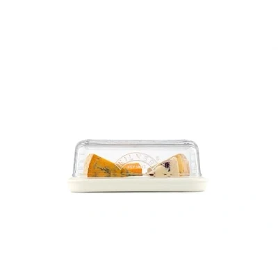 Imagen de Kilner Cheese Store almacenamiento hermético para quesos, sello de silicona extraíble transpirable, base cerámica servir, tapa vidrio apta lavavajillas, 8,5 cm x