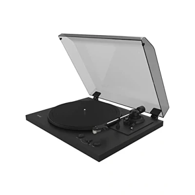 Imagen de Teac TN 175 Giradiscos HiFi Totalmente automático (transmisión por Correa, 33/45 RPM, preamplificador de Fono Integrado, Sistema AT3600L MM, Carcasa MDF Alta Densidad) Negro