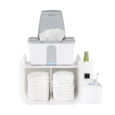 Imagen de Ubbi organizador de pañales, almacena pañales bebé, toallitas y accesorios para bebés, mesa la guardería del esencial recién nacidos, color blanco