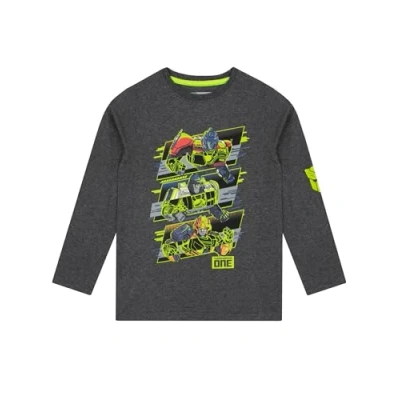 Imagen de Transformers Camiseta Megatron, Bumblebee Y Optimus Prime Manga Larga Niño Jersey Gris 4 5 Años