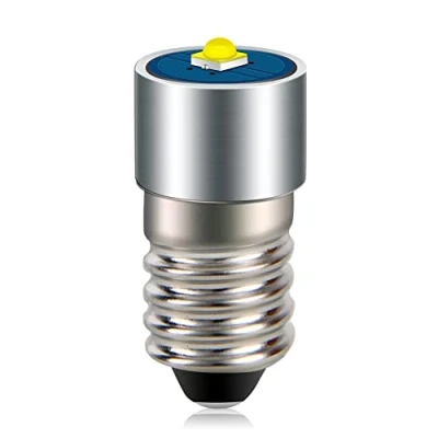 Imagen de Ruiandsion 1 bombilla LED E10 de 4,5 V 2525 3 W blanca repuesto para faros delanteros, linternas, luz antorcha, tierra negativa.
