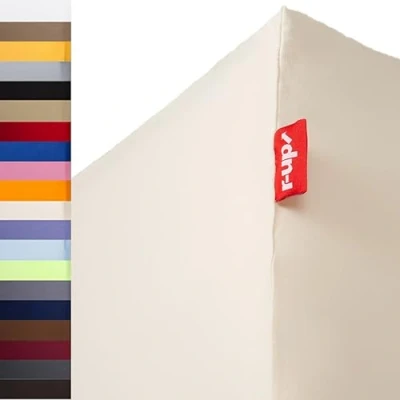 Imagen de r up Se adapta a las sábanas bajeras ajustables de 180 x 200 220 hasta 35 cm altura, muchos colores, 100 % algodón, 130 g/m², certificado Oeko Tex, sin estrés, también para camas con somier