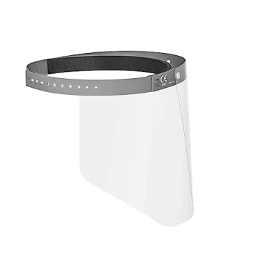 Imagen de Durable Visera duradera para la protección de cara contra salpicaduras y gotas, conforme a CE, con diadema ajustable, abatible desinfectable, Made in EU, 1 unidad. Pantalla facial