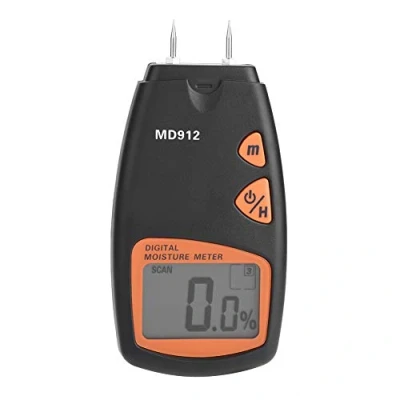 Imagen de Akozon Medidor Humedad Madera de para Madera, MD912 Digital LCD Placas Yeso, alfombras, etc. (Rango 2% 70% HR; Precisión: 0.5%)