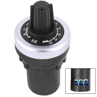 Imagen de Litensh LA42DWQ 22 mm 1 K regulador potenciómetro giratorio inversor resistencia variable velocidad interruptor, ohmios