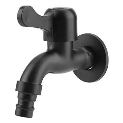 Imagen de Grifo de Agua del Jardín Golpecito Soporte la Pared Negro Acero Inoxidable 304 para el Cuarto Ba?o(Washing Machine)