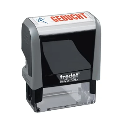 Imagen de trodat Textstempelautomat ECO Printy Office 4912 &quot;GEBUCHT&quot;