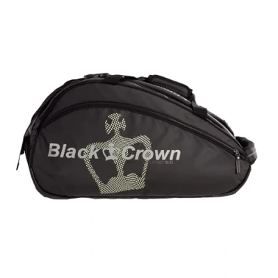 Imagen de Black Crown Paletero Wonder Pro 2.0 Negro Amarillo 100% Poliéster 2 Compartimentos Centrales Compartimento Térmico Capacidad: 3 Palas Bolsillo Inferior para Zapatillas