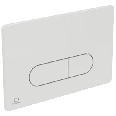 Imagen de Ideal Standard R0116AC Placa de Descarga Inodoro, Blanco, Oleas P1 Pneumatic Toilet Flush Plate White