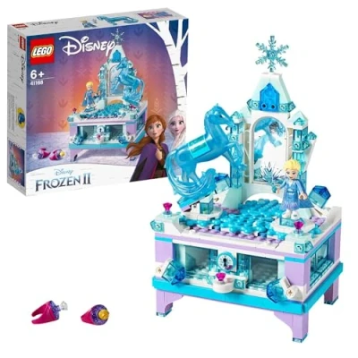 Imagen de LEGO 41168 Disney Frozen 2, Joyero Creativo de Elsa, Juguetes Construcción, Mini Muñeca Princesa y Figura Nokk, Caja Almacenamiento