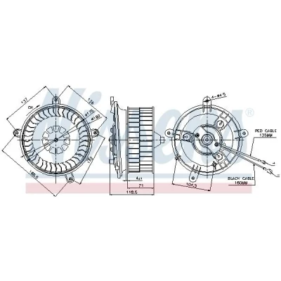 Imagen de NISSENS 87041 Ventilador de Calefacción sin controlador incorporado MERCEDES BENZ: Clase E Berlina, T modell