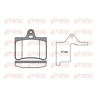 Imagen de REMSA 0830.00 Juego de pastillas freno Eje trasero con lámina adhesiva accesorios CITROËN: C5 3, I Hatchback, II Hatchback