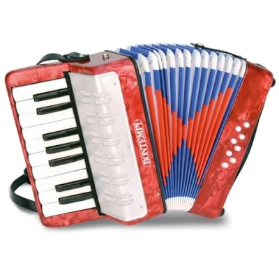 Imagen de Bontempi HarmonyAccordion Fisarmonica a 17 Tasti per Accordi Armoniosi e Melodie Avvincenti, 235x120x250 mm