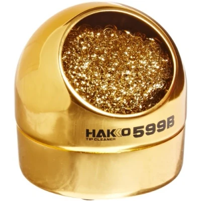 Imagen de Hakko 599B Alambre de limpieza punta soldador latón, limpiador soldadura sin agua con base olla 02