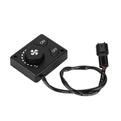 Imagen de Controlador del calentador de estacionamiento DC 12V/24V Interruptor perilla panel control clima para el diesel aire camión automóvil