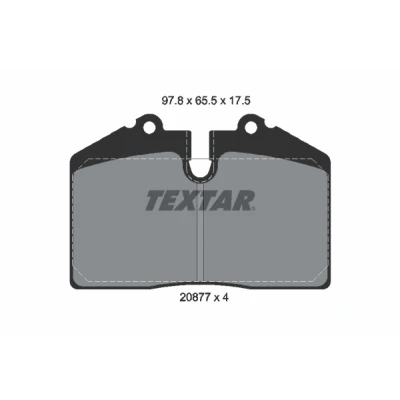 Imagen de TEXTAR 2087702 Juego de pastillas freno preparado para indicador desgaste PORSCHE: 911 Coupé, 944 928 Coupé