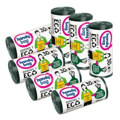 Imagen de Handy Bag Bolsas de Basura Resistente y Eco 30L, 100% Material Reciclado, 105
