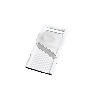 Imagen de Benriner Cortador de mandolina japonés acero inoxidable, sin BPA, 31.4 x 9.2 2.4 cm Nueva versión Jumbo blanco