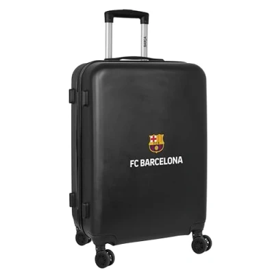 Imagen de F.C. Barcelona 3ª EQUIPACIÓN Trolley de Cabina 24 Pulgadas, Maleta con Ruedas, Candado Seguridad, Ligera, 40x26x63 cm, Color Negro