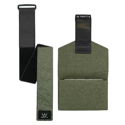 Imagen de Peaty&#039;s Holdfast Trail Tool Wrap Seguro, sin resbalones ni traqueteos, diseño Modular, Impermeable, Bolsa de Almacenamiento con Bolsillo y Cremallera, se Adapta a Cualquier Lugar Verde