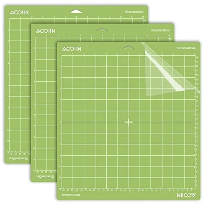 Imagen de AOOIIN Empuñadura Estándar Alfombrilla de corte para Cricut Explore One/Air/Air 2/Maker (30,5 x 30,5 cm), diseño alfombrillas antideslizante Cricut, 3 unidades