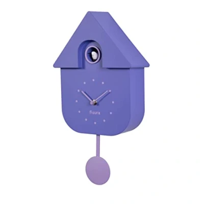 Imagen de Fisura Reloj de cuco morado y lila. pared. pared original para regalo. 3 Pilas AA no incluidas. Medidas: 21,5 x 8 41,5. Plástico ABS.