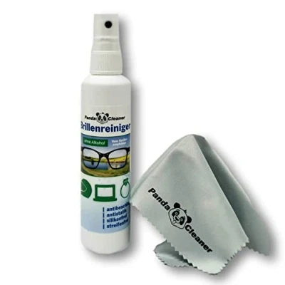 Imagen de PandaCleaner Limpiador de gafas, 100 ml, pulverizador sin alcohol, antivaho, rayas, también adecuado para pantallas, monitores, viseras, etc. (100 ml en spray)