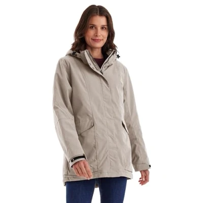 Imagen de killtec Mujer Chaqueta funcional/outdoor impermeable con capucha cremallera Damen Jacke, hellsand, 42, 43285 000