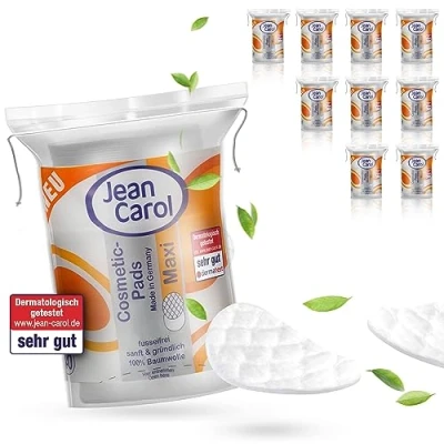 Imagen de Jean Carol Duo Pads Natural Care Discos desmaquillantes de algodón (lote 10 envases 40 unidades)