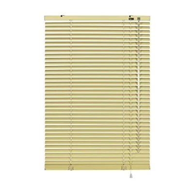 Imagen de GARDINIA Persiana de aluminio, Privacidad, Protección contra la luz y el deslumbramiento, montaje en pared techo, todas las piezas incluidas, Beige, 50 x 175 cm (WxH)