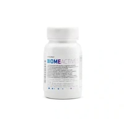 Imagen de Synergy Worldwide Biome Actives 90 Cápsulas de prebióticos y probióticos con Bacillus coagulans inulina Equilibrio del microbioma intestinal salud inmunológica 37,8 g