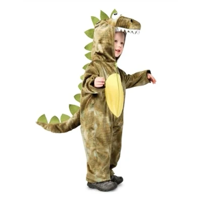 Imagen de Rubies Disfraz Dinosaurio Rugido para niñas y niños, Jumpsuit con capucha cola, Oficial Carnaval, Halloween, Navidad Fiestas