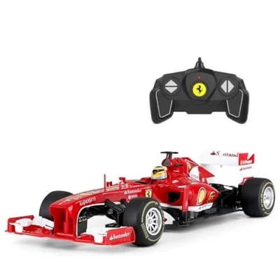 Imagen de Coche de Carreras RC Ferrari F138 F1 Rojo (Escala 1.18) Licencia Oficial, para Mayores 6 años Pilotos listos competir Fernando Alonso + Felipe Massa Drive To Surive