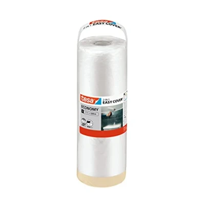 Imagen de tesa Easy Cover Film UNIVERSAL Cubierta Protectora 2 en 1 con Cinta Adhesiva para Enmascarar 17 m x 260 cm