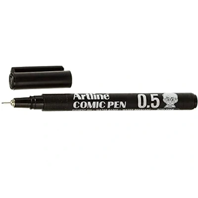 Imagen de Rotulador artline calibrado micrometrico negro comic pen ek 285 punta poliacetal 0,5 mm resistente al agua
