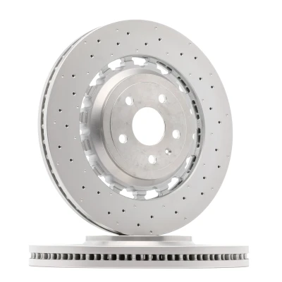 Imagen de BREMBO 09.D174.43 disco de freno 370 34 5 perforado/ventil. int., dos piezas revestido altamente carbonizado AUDI: TT Roadster